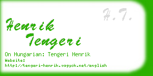 henrik tengeri business card